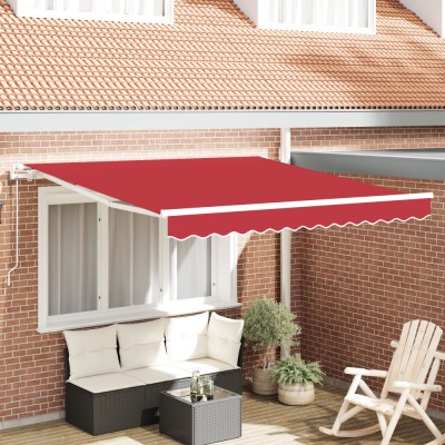 Gossi marchiza retractabila automata rosie 350x250 cm, Gossi material de inlocuire pentru marchiza de 3,5x2,5 m cadru rosu foto