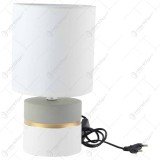 Veioza din ceramica 29 CM, Chic, Alb gri