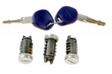 Set yale inchidere Fiat Punto 1 (176), 1993-1999, cu chei, cu 2 butuci blocare usa, cu blocare portbagaj si buton deschidere, fata/spate, stanga/drea, Rapid