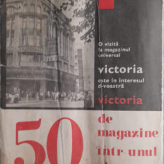1974 Reclamă Magazinul VICTORIA din Bucuresti comunism epoca aur 24 x 20 comert