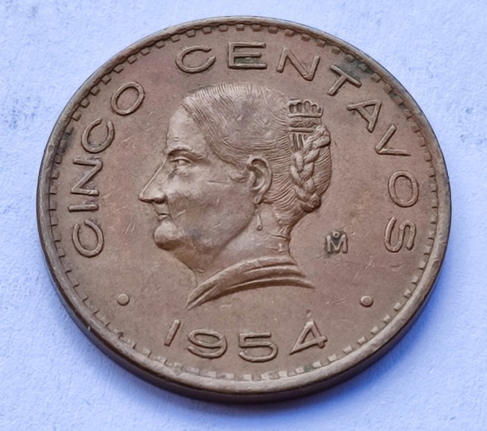 84. Moneda Mexic 5 centavos 1954