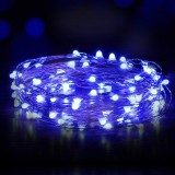 Instalatie cu 50 de LED-uri Ariceleo, plastic/cupru, albastru, 5 m