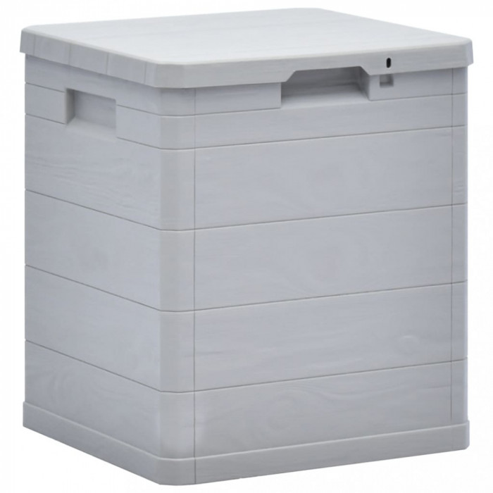 vidaXL Ladă de depozitare pentru grădină, 90 L, gri deschis