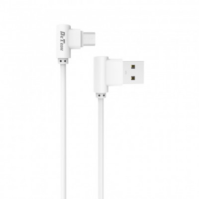 Cablu de Date (14129) DeTech DE-21M Micro USB, 1m , Alb Blister foto