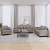 VidaXL Set de canapele cu perne, 3 piese, gri taupe, textil 3201639