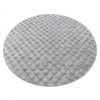 Covor BUBBLE cerc argintiu 21 IMITARE BLANĂ DE IEPURE 3D structural, cerc 120 cm