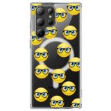 Husa personalizata pentru samsung galaxy s23 ultra, magsafe atasare magnetica, fata zambitoare cu ochelari