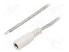 Cablu alimentare DC, cabluri, DC 5,5/2,5 soclu, transparent, 1,5m, BQ CABLE - DC.CAB.8410.0150