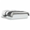 VidaXL Cadru de pat cu lumini LED, alb, 160x200 cm, lemn prelucrat