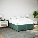 VidaXL Cadru de pat fără saltea, verde &icirc;nchis, 140x190 cm, catifea 3284634