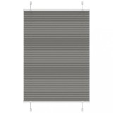 Jaluzea plisată antracit vidaXL 90x150cm, montare cu/fără găurire, opacă, protecție solară, intimitate, poliester