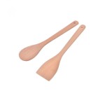 Set lingura si spatula din lemn, 30 cm, 2 buc