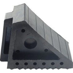 Cala blocare roata, cauciuc rezistent, Roll Fast, 20 x 15 x 10 cm, set 2 bucati, negru foto