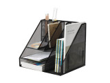 Organizer Metalic Mesh, De Birou, Tavite+suporti De Reviste, 7 Compartimente, Q-connect - Negru