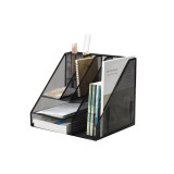 Organizer Metalic Mesh, De Birou, Tavite+suporti De Reviste, 7 Compartimente, Q-connect - Negru