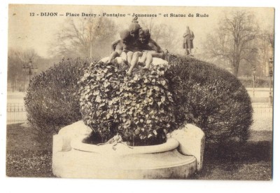 AD 980 C. P. VECHE - DIJON -PLACE DARCY -CIRC. 1934-LA RAMNICU SARAT-PROFESOR ? foto