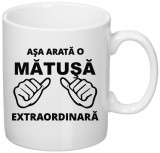 Cana alba personalizata &quot;Asa arata o matusa extraordinara&quot;, INOVATIX&reg;. 330ml, Oem