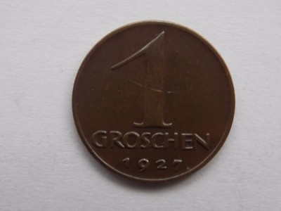 1 GROSCHEN 1927 AUSTRIA foto