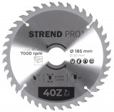 Strend Pro TCT 185x2.2x30/20 mm 40T, p&acirc;nza de ferăstrău pentru lemn, SK feliat