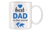 Cana alba ceramica personalizata Best Dad in the World, INOVATIX&reg;. 330ml, Oem