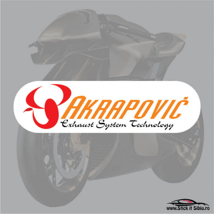 AKRAPOVIC-MODEL 1-STICKERE MOTO - 15 cm. x 4.17 cm.