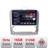 Navigatie Ford Focus 2 Clima Automata 2005-2010 Edotec Kit-140-automatic 8 core QLED 2K 16+512GB 360 Android Waze USB Navigatie Internet Youtube Radio