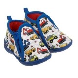 Botosei Textil Albastru cu Model Vehicule de Santier, CMCLASS