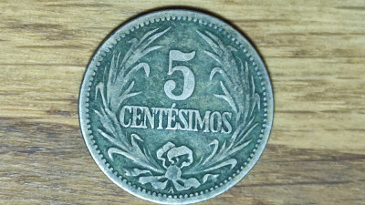 Uruguay - moneda de colectie foarte rara - 5 centesimos 1901 - Aaron Hirsch foto