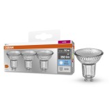 Bec LED Osram spot PAR16 GU10 4.3W 350lm lumina neutra 4000K, set 3 bucati