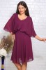 Rochie Ocazie Mov Yves Voal Seara Cordon Talie Marimea 44 Lungime 106cm
