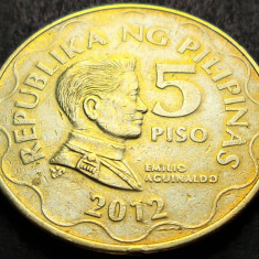 Moneda 5 PISO - FILIPINE, anul 2012 * cod 1889 A