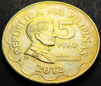 Moneda 5 PISO - FILIPINE, anul 2012 * cod 1889 A foto