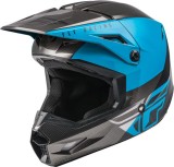 Casca cross/enduro Fly Racing Kinetic Straight Edge Ece, negru/albastru/gri, marime XL