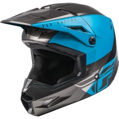 Casca cross/enduro Fly Racing Kinetic Straight Edge Ece, negru/albastru/gri, marime XL