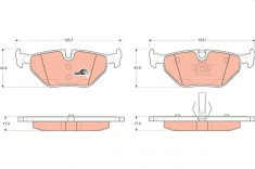 TRW GDB1344 COTEC set placute frana,frana disc