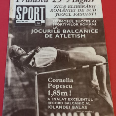 Revista SPORT nr.16/august 1970