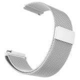 Cumpara ieftin Curea metalica compatibila Samsung Galaxy Watch3, 45mm, telescoape Quick Release, Milanese Loop, Argintiu, Very Dream