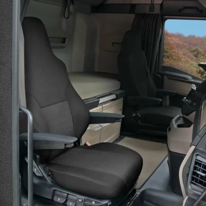 Husa scaun camion dedicata pentru scaun pasager MAN TGX II (dupa 2020&gt;) 1buc Negru/Gri Garage AutoRide