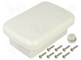 Carcasă universală TAKACHI IP68 100mm x 150mm x 55mm WGV ASA albă