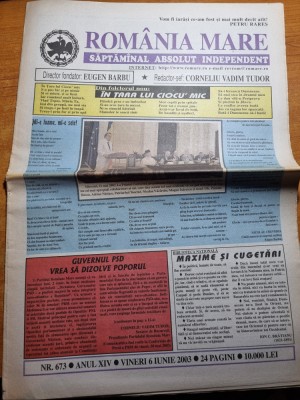 romania mare 6 iunie 2003-corneliu vadim tudor foto