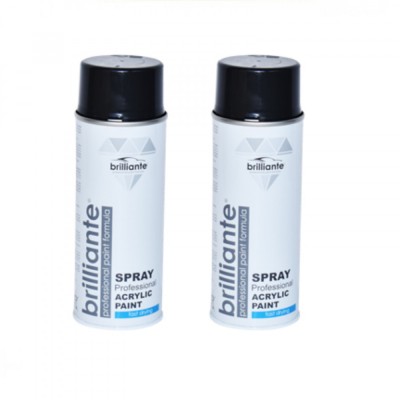 Pachet 2 x Vopsea Spray Brilliante Gri Negru RAL 7021 400 ml foto