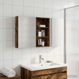 vidaXL Set dulap baie cu raft 3 pcs 140 x 14,5 x 70 cm Lemn compozit 3403780