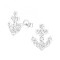 Cercei argint, Ancora cu cristale Swarovski White, A4S32812-1