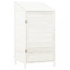 Sopron de gradina, alb, 55x52x112 cm, lemn masiv de brad