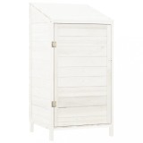 Cumpara ieftin Sopron de gradina, alb, 55x52x112 cm, lemn masiv de brad