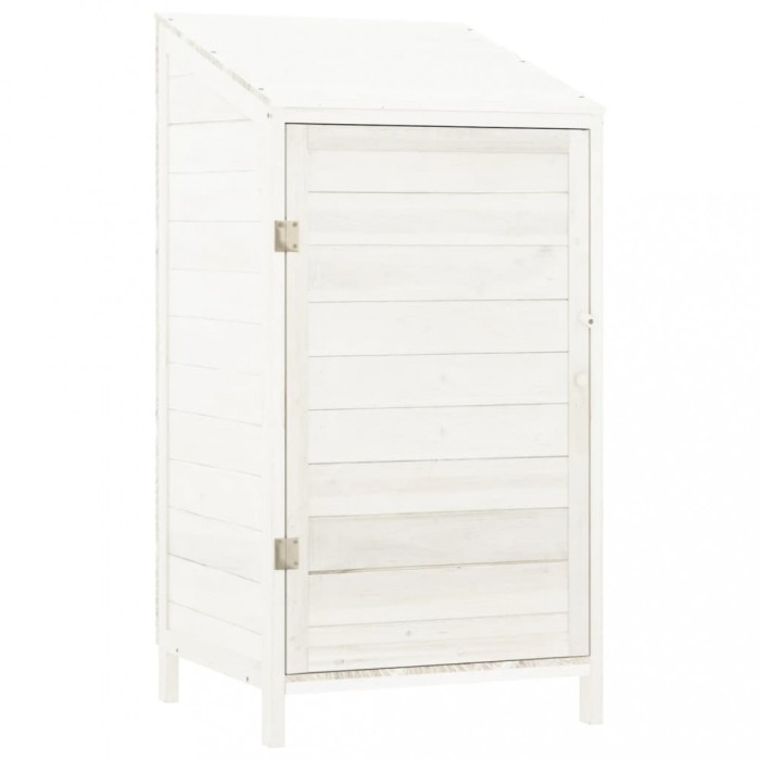 Sopron de gradina, alb, 55x52x112 cm, lemn masiv de brad