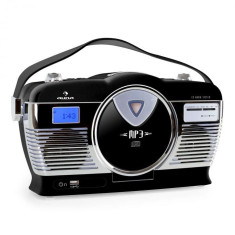 Auna Radio portabil Retro Vintage RCD-70 culoare neagra foto