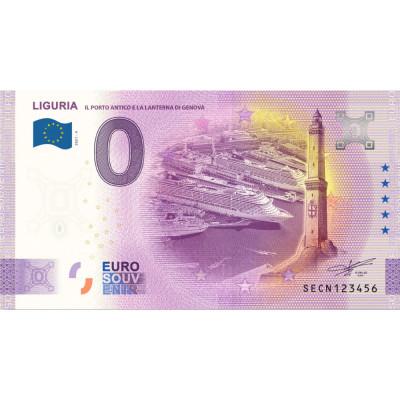 !!! 0 EURO SOUVENIR - ITALIA , LIGURIA - 2021.4 - UNC foto