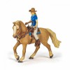 PAPO FIGURINA SET COWGIRL (VACARITA) PE CAL USA, Rase De Cai Si Ponei
