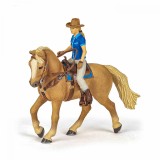 PAPO FIGURINA SET COWGIRL (VACARITA) PE CAL USA, Rase De Cai Si Ponei